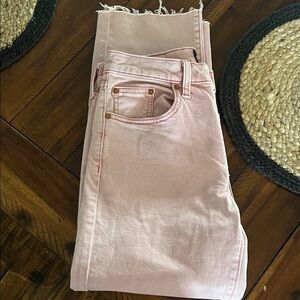 Lucky Brand Light Pink Ankle Jeans NWT 0/25 high rise crop 90% loose